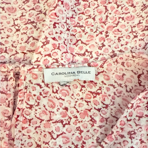 Carolina Belle Montreal Pink Floral Sleeveless Pleated Blouse Tank Top size XXL - Picture 9 of 9